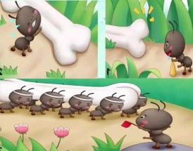 小蚂蚁(小蚂蚁搬骨头看图写话)