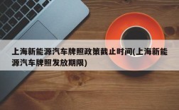 上海新能源汽车牌照政策截止时间(上海新能源汽车牌照发放期限)