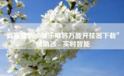 真实辅助“微乐麻将万能开挂器下载”辅助器 - 实时智能