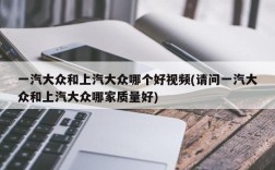一汽大众和上汽大众哪个好视频(请问一汽大众和上汽大众哪家质量好)
