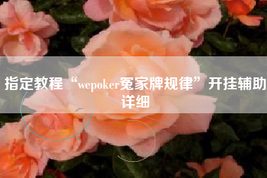 指定教程“wepoker冤家牌规律”开挂辅助详细