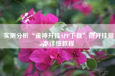 实测分析“雀神开挂APP下载”附开挂脚本详细教程