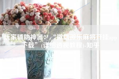 玩家辅助神器：“微信微乐麻将开挂app下载	”(详细透视教程)-知乎